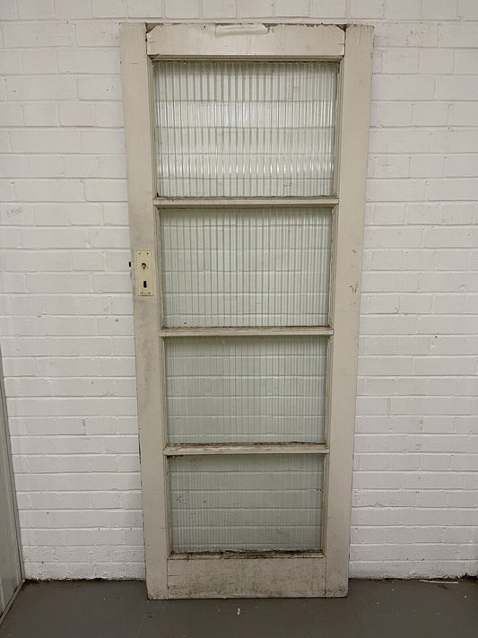 Reclaimed Reeded Glass Internal Or External Door 1970 x 762mm