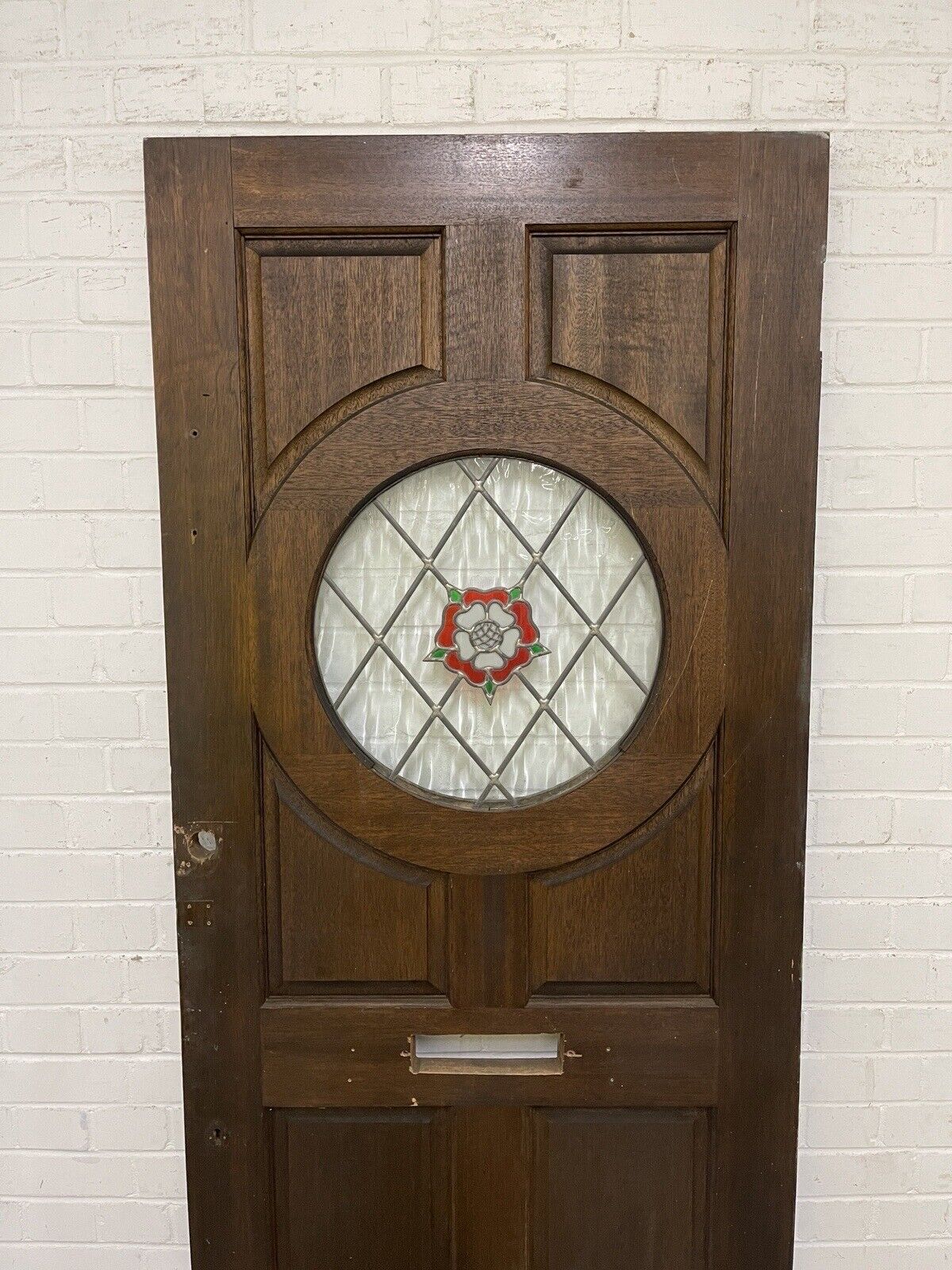 Reclaimed Victorian Stained Glass Wooden Front Door 1979 or 1975 x 817 Or 820mm