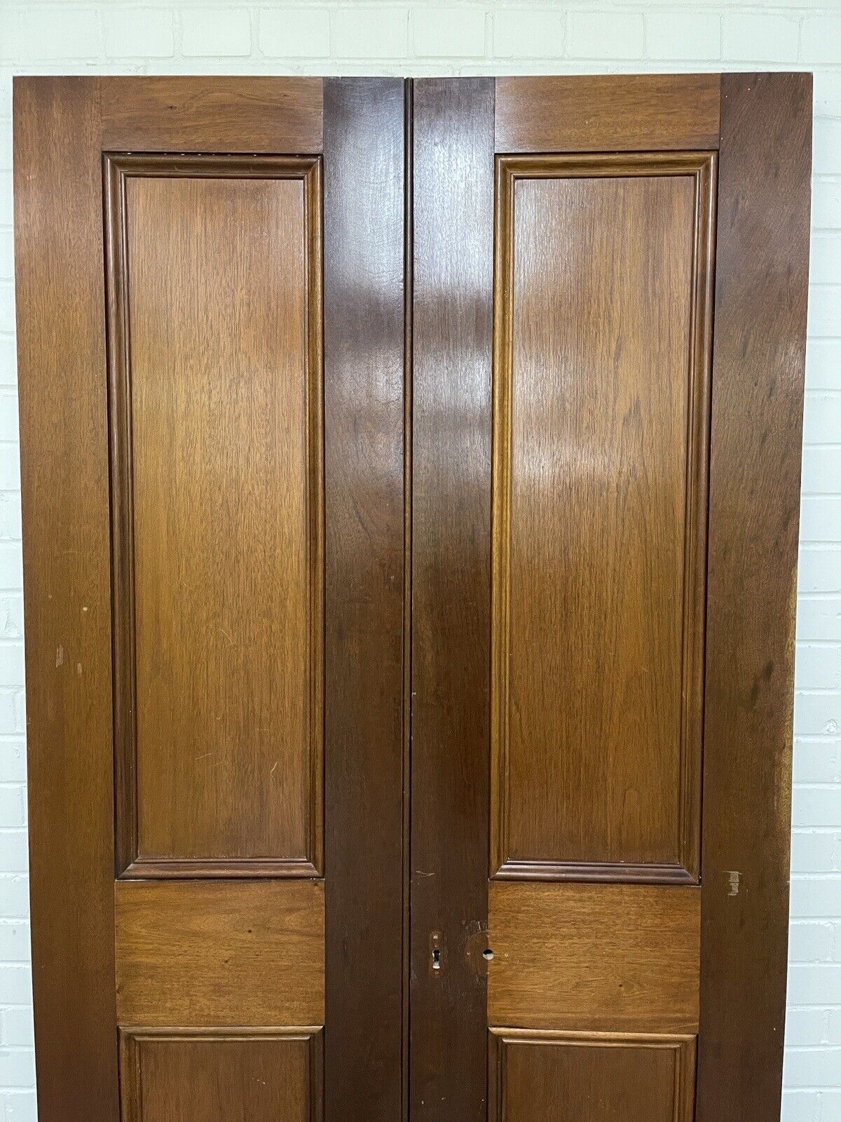 Reclaimed Large French Mahogany  Wooden Double Doors Provenance Knightsbridge