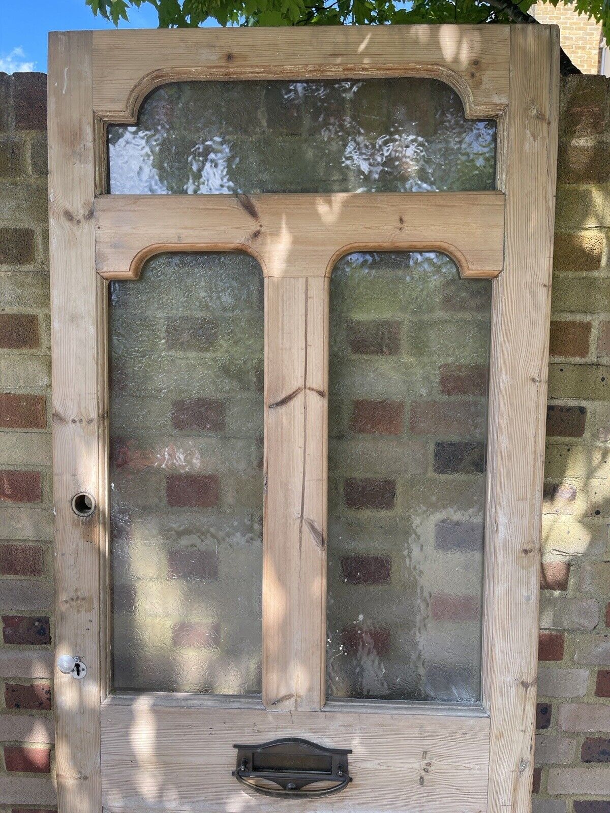 Reclaimed Old Edwardian Victorian Wooden Panel Front Door  2080mm x 860mm