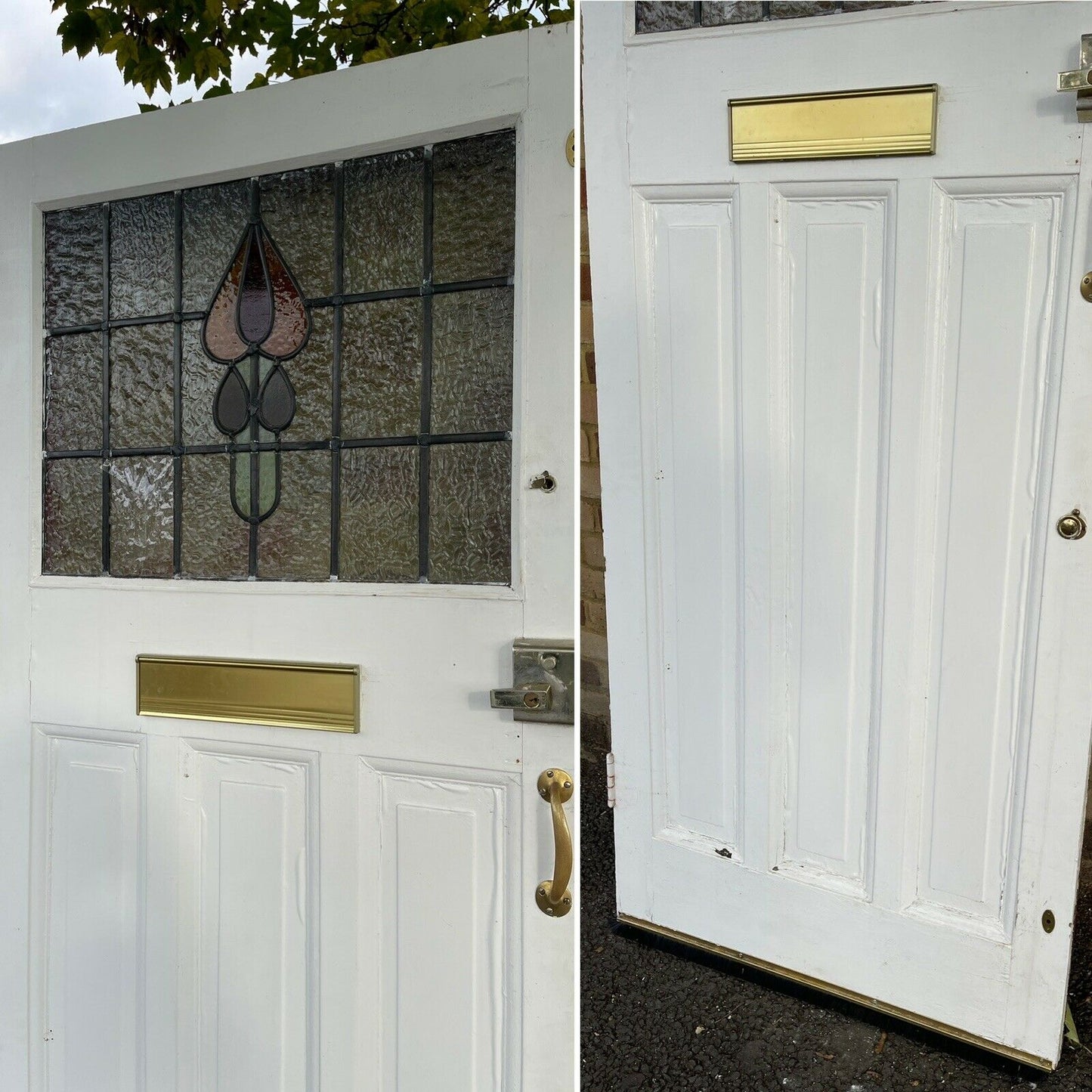 Reclaimed Victorian Edwardian Wooden Panel External Front Door 2030 x 810mm