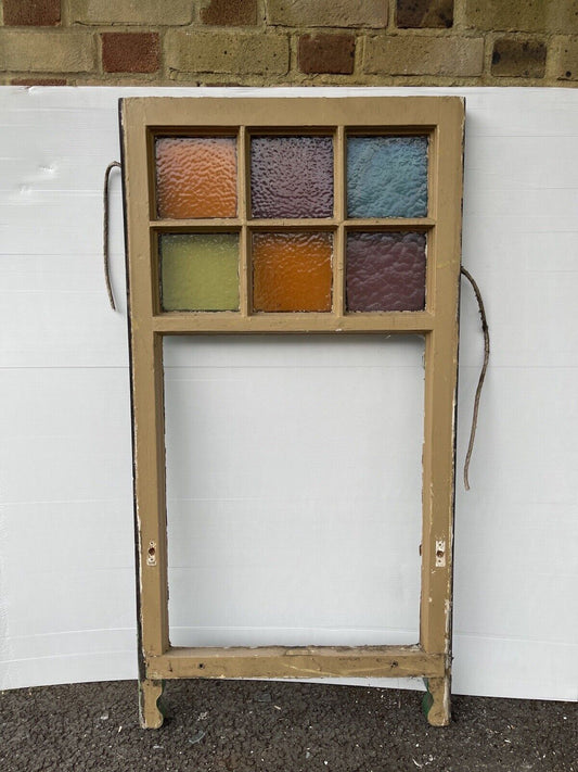 Reclaimed Old Georgian 6 Panel Wooden Window 1180 x 610mm