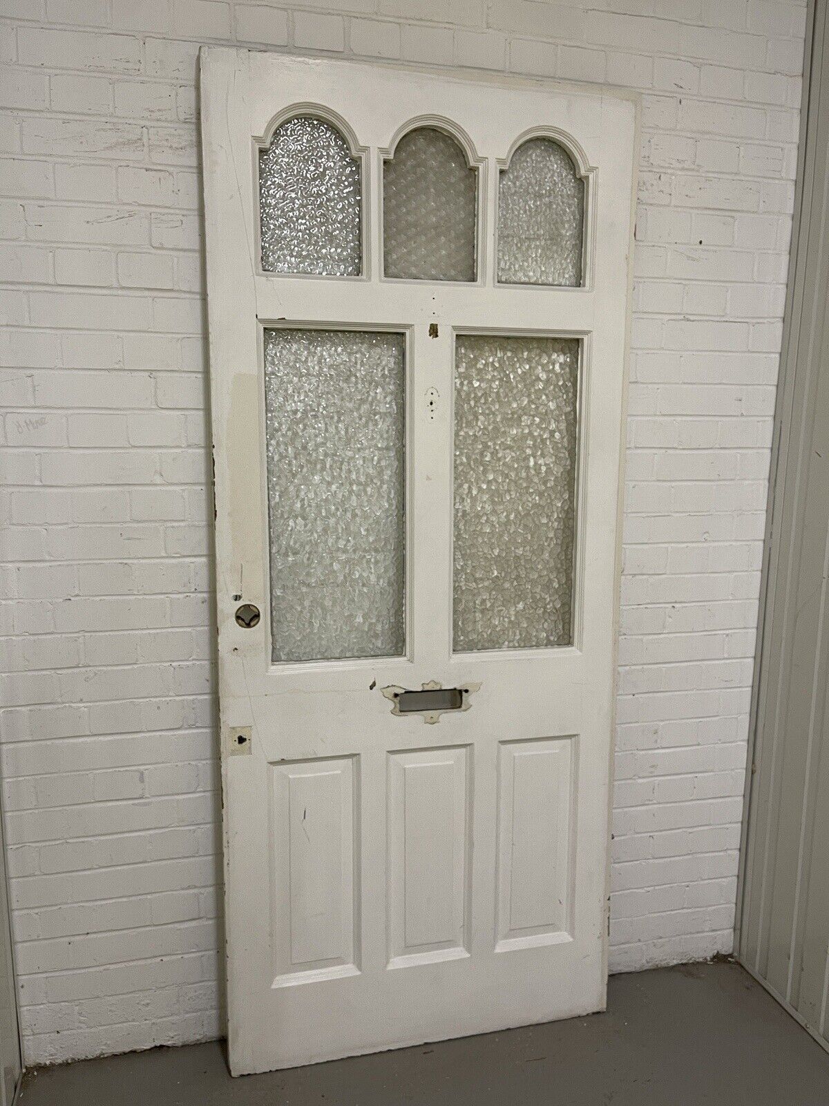 Reclaimed Victorian Edwardian Wooden Panel Front Door 2133 x 915mm