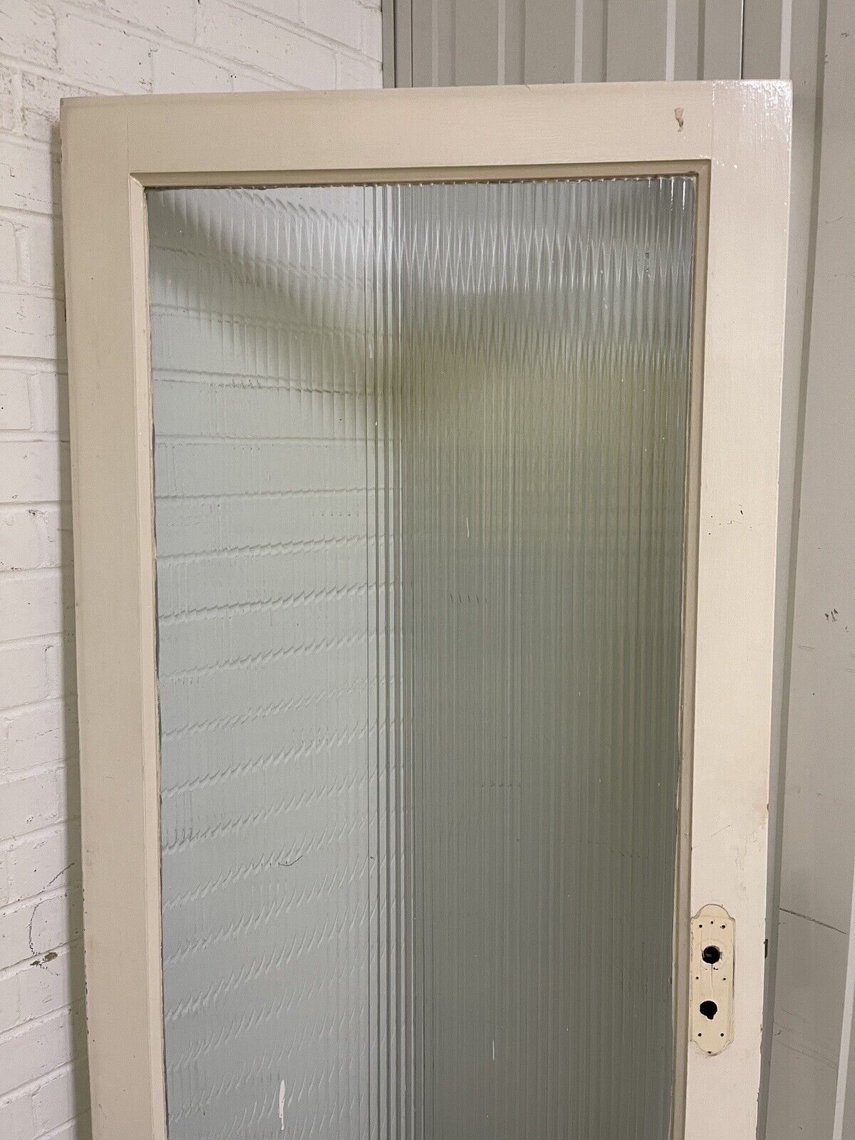 Reclaimed Reeded Glass Internal Or External Door 1965 x 760mm
