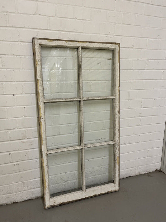 Reclaimed Old Georgian 6 Panel Wooden Window 580 x 1100mm