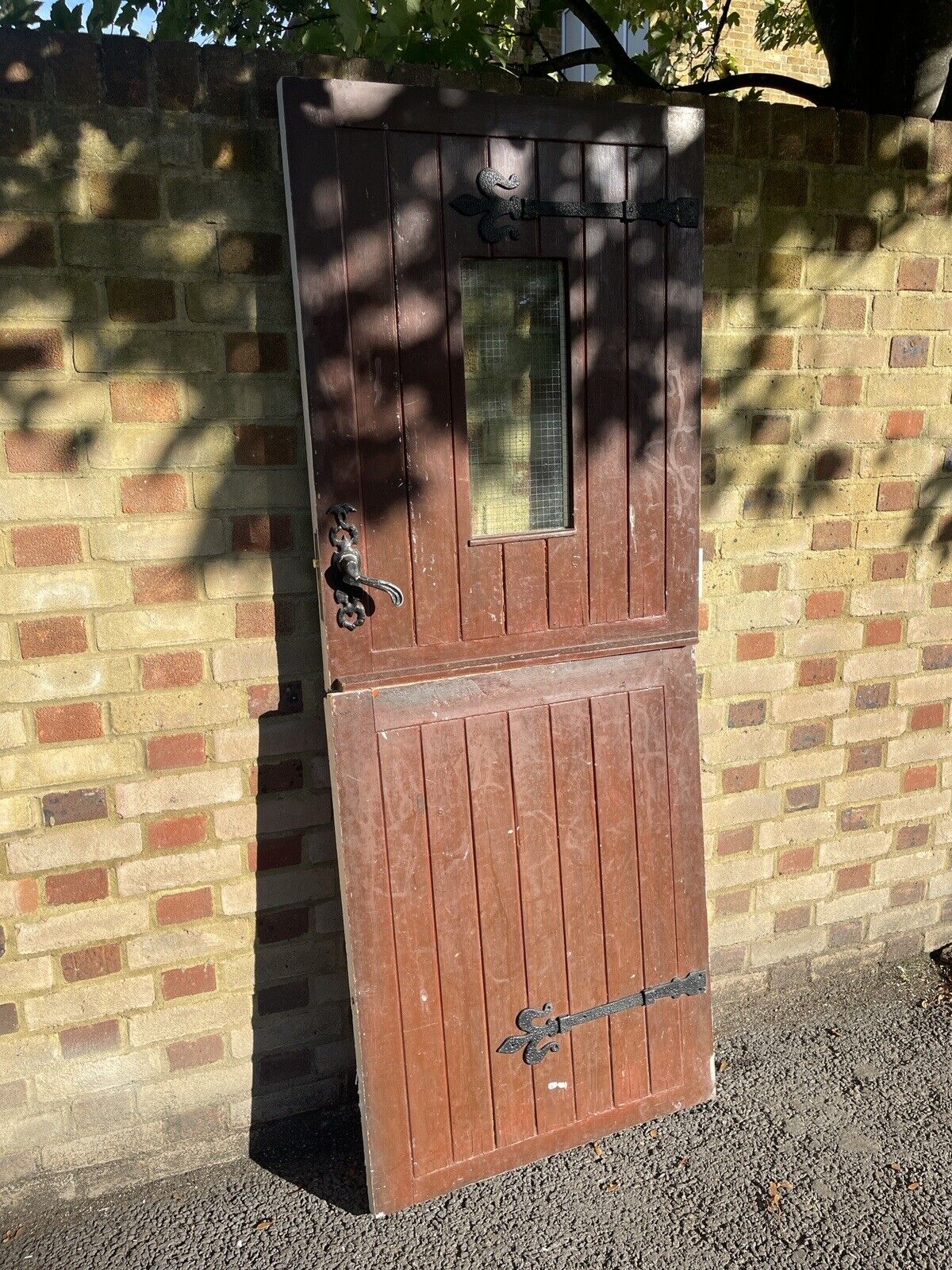 Solid Hardwood External Safety Glass panel Stable Door. 1980 X 760mm