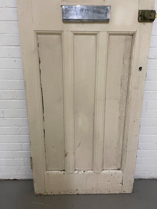 Reclaimed Victorian Wooden Panel External Front Door 2030 x 815mm