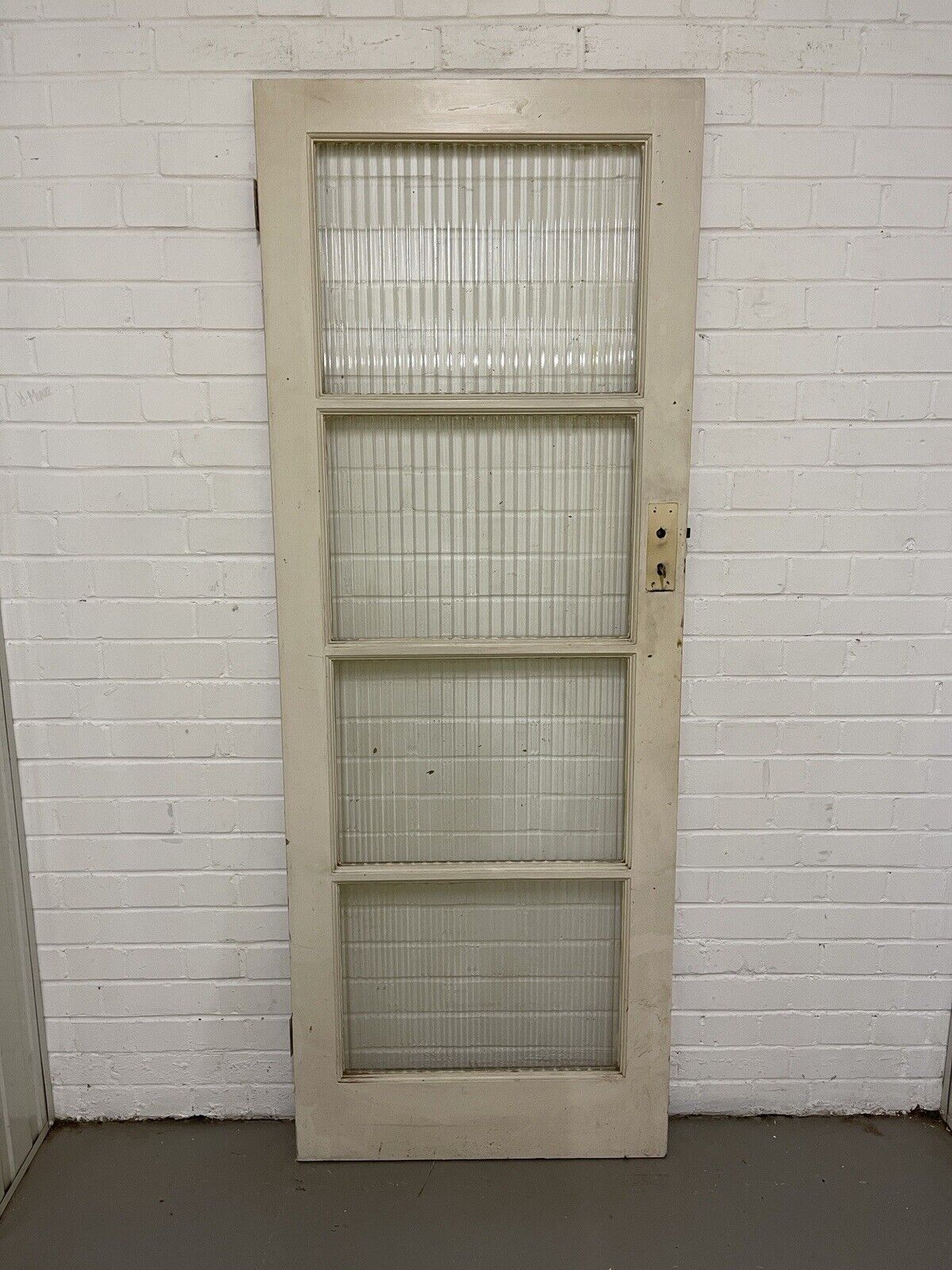 Reclaimed Reeded Glass Internal Or External Door 1905 x 710mm