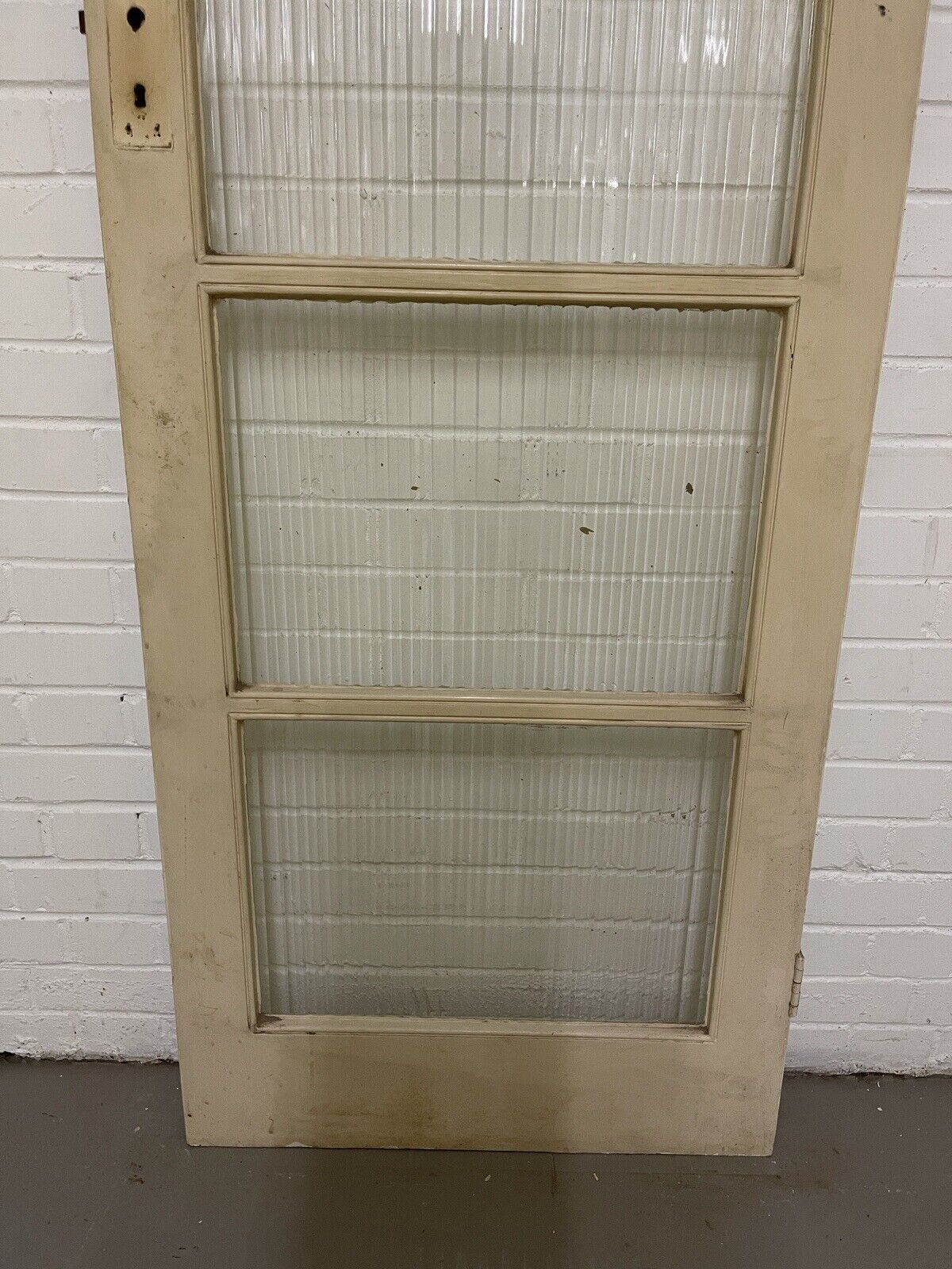 Reclaimed Reeded Glass Internal Or External Door 1905 x 710mm