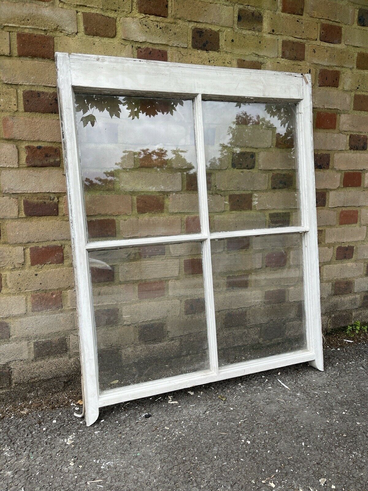 Reclaimed Old Georgian 4 Panel Wooden Window 1085 x 870 mm