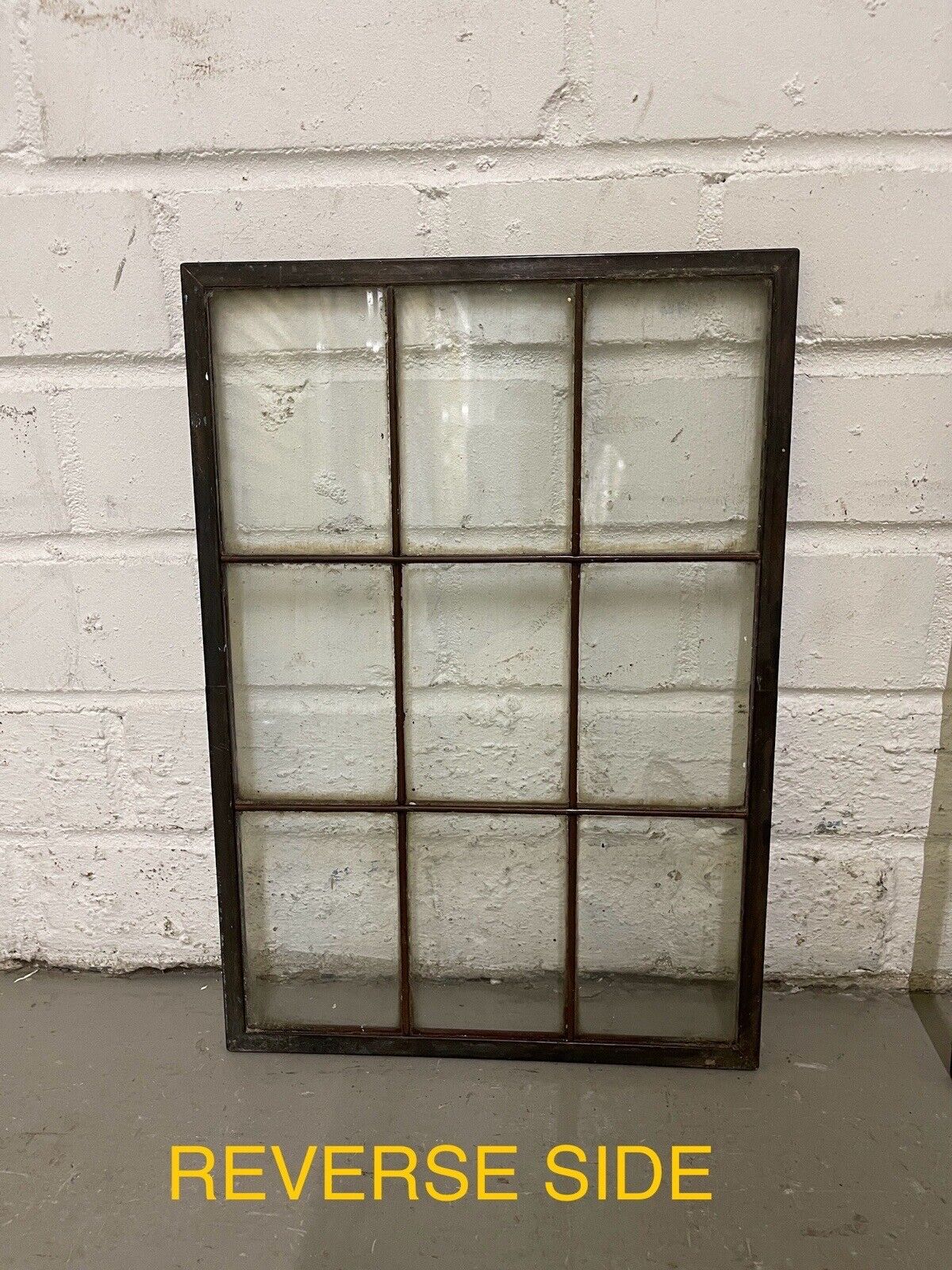 Pair Of Reclaimed Arts & Crafts Copper Window Glass Panes Panels 363mm x 255mm