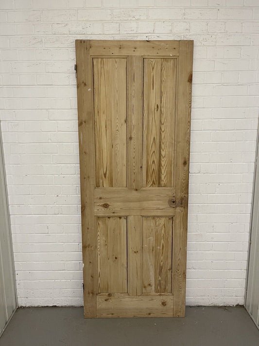 Vintage Reclaimed Victorian Pine Internal 4 panel Door 1963 or 1957 x 760 x 38