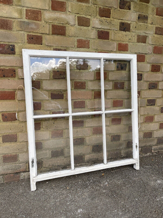 Reclaimed Old Georgian 6 Panel Wooden Window 965 x 890mm