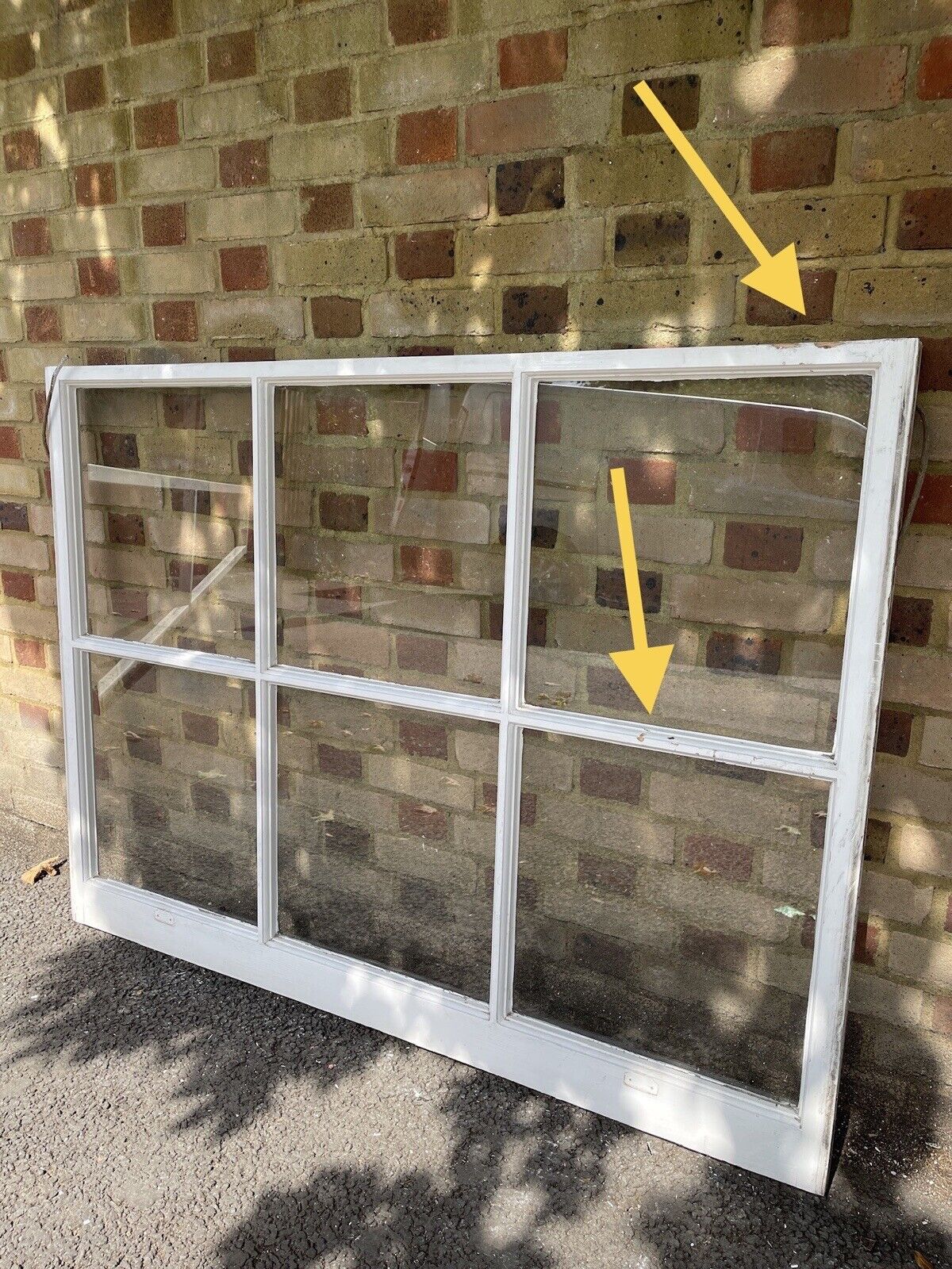 Reclaimed Old Georgian 6 Panel Wooden Window 1110mm or 1100mm x 1475mm