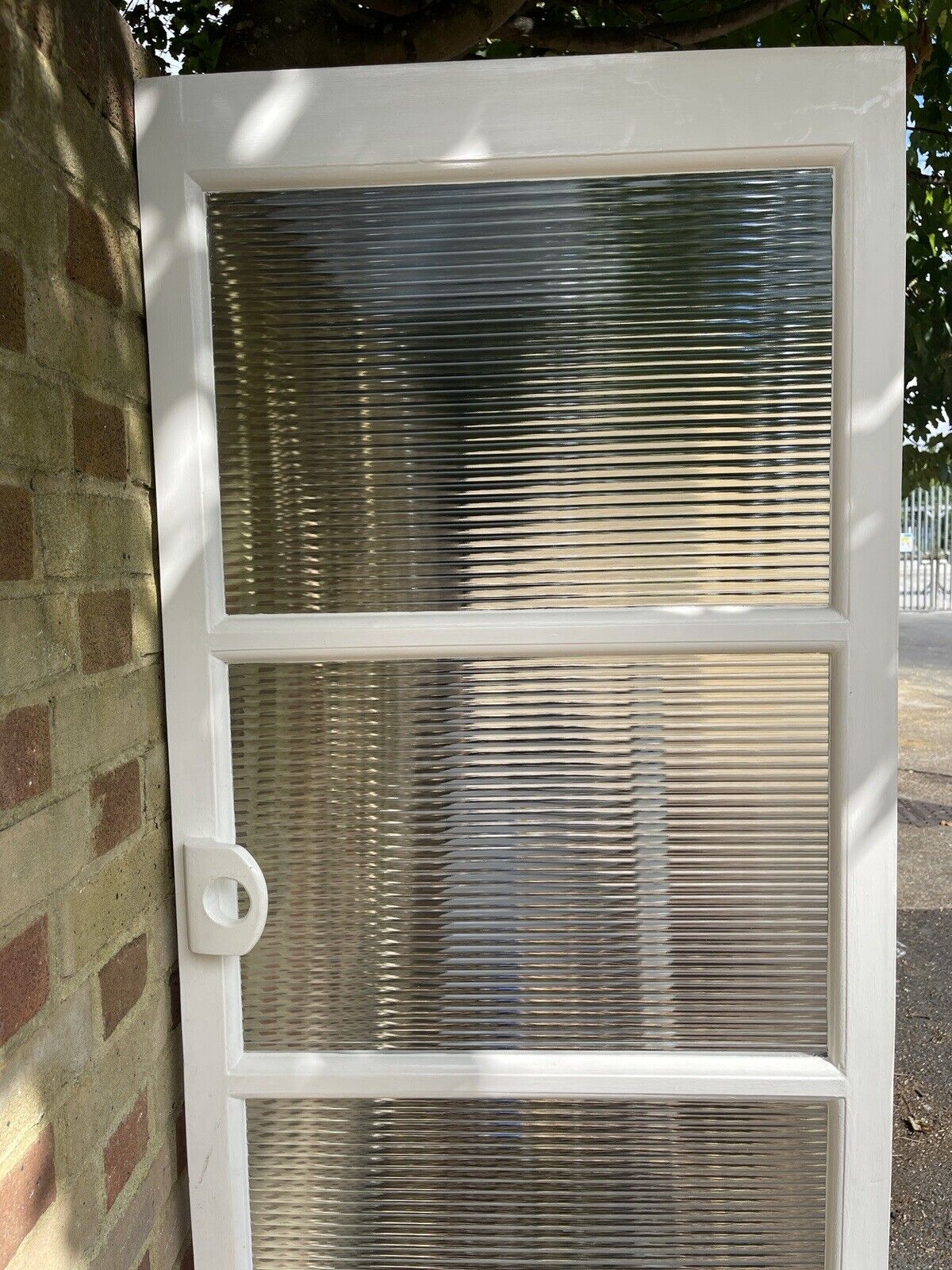 Reclaimed Reeded Glass Internal Or External Door 1965 x 685mm