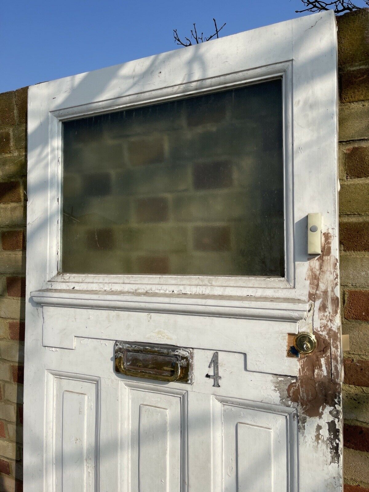 Reclaimed Old Edwardian Victorian Wooden Panel Front Door 2025mm x 805mm
