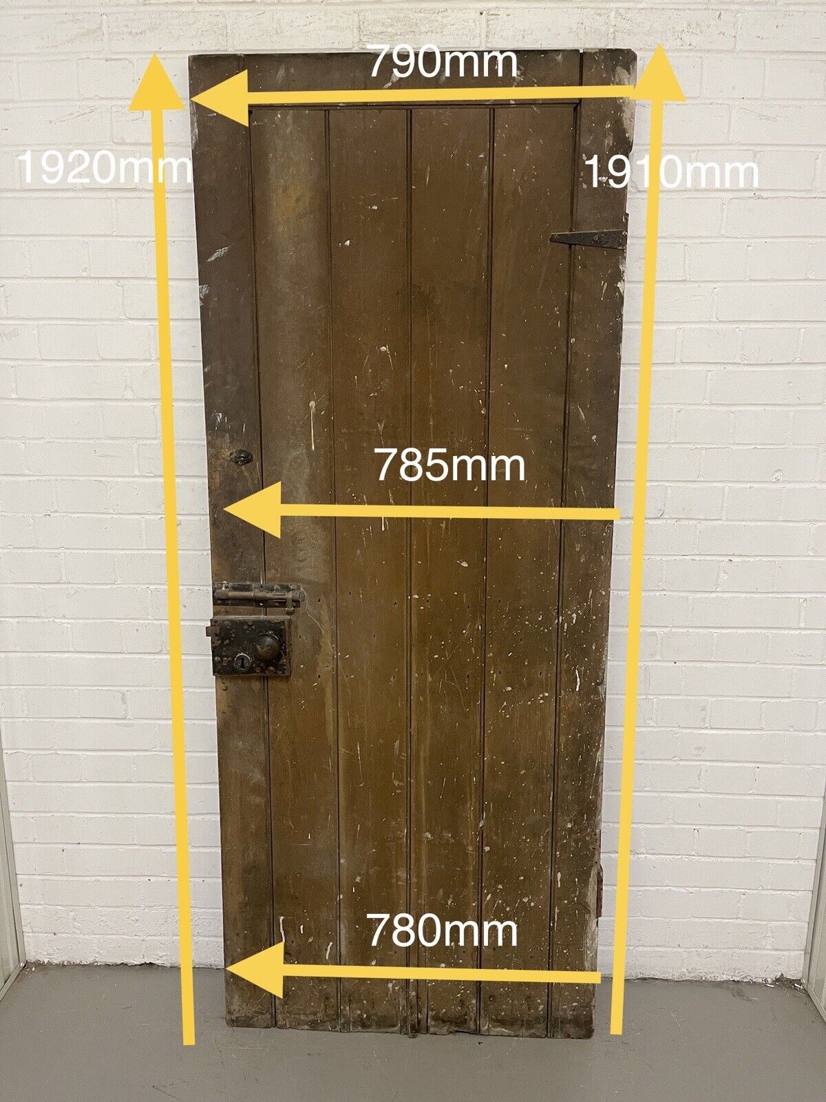 Reclaimed Victorian Edwardian Internal Door or Barn door 1910 x 780mm