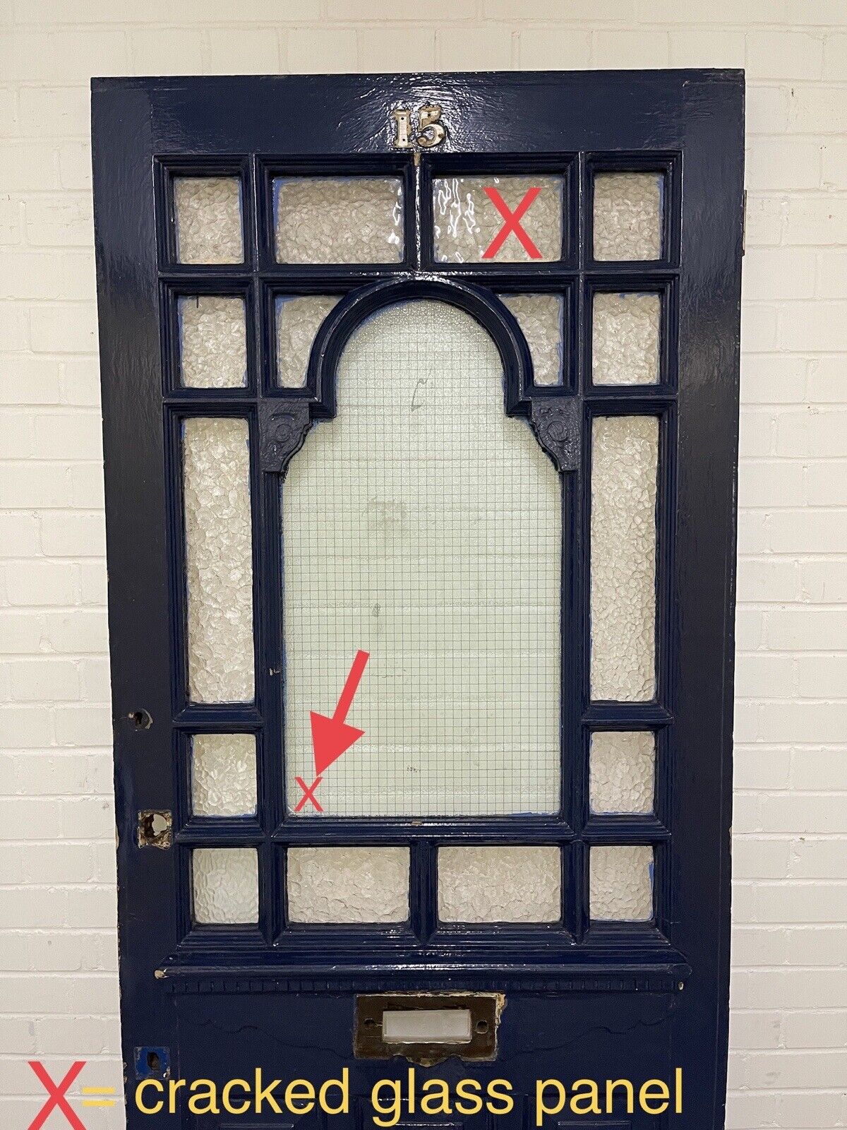 Reclaimed Victorian Edwardian Wooden Panel External Front Door 2143 x 910mm
