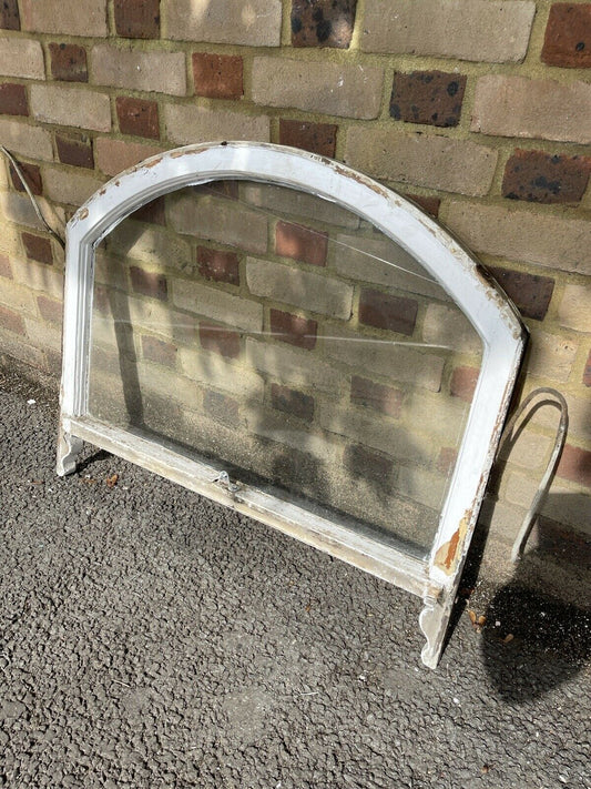 Reclaimed Old Edwardian Arch Wooden Sash Window 615 x 875mm