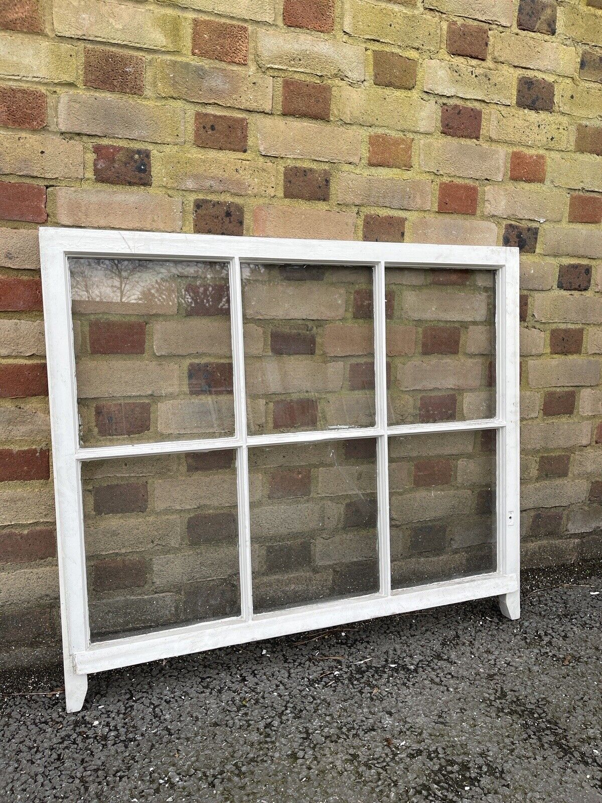 Reclaimed Old Georgian 6 Panel Wooden Window 980 x 845mm