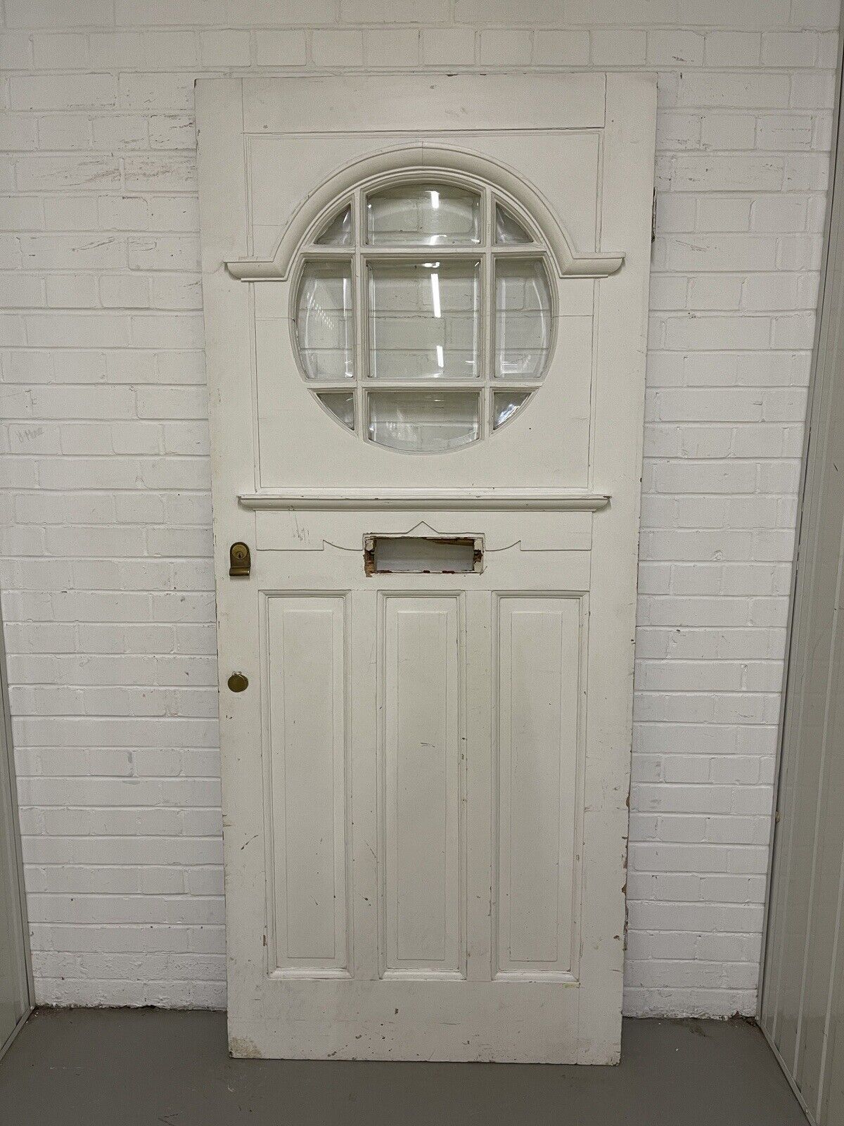 Reclaimed Old Edwardian Wooden Panel Front Door 2125 or 2130mm x 906mm