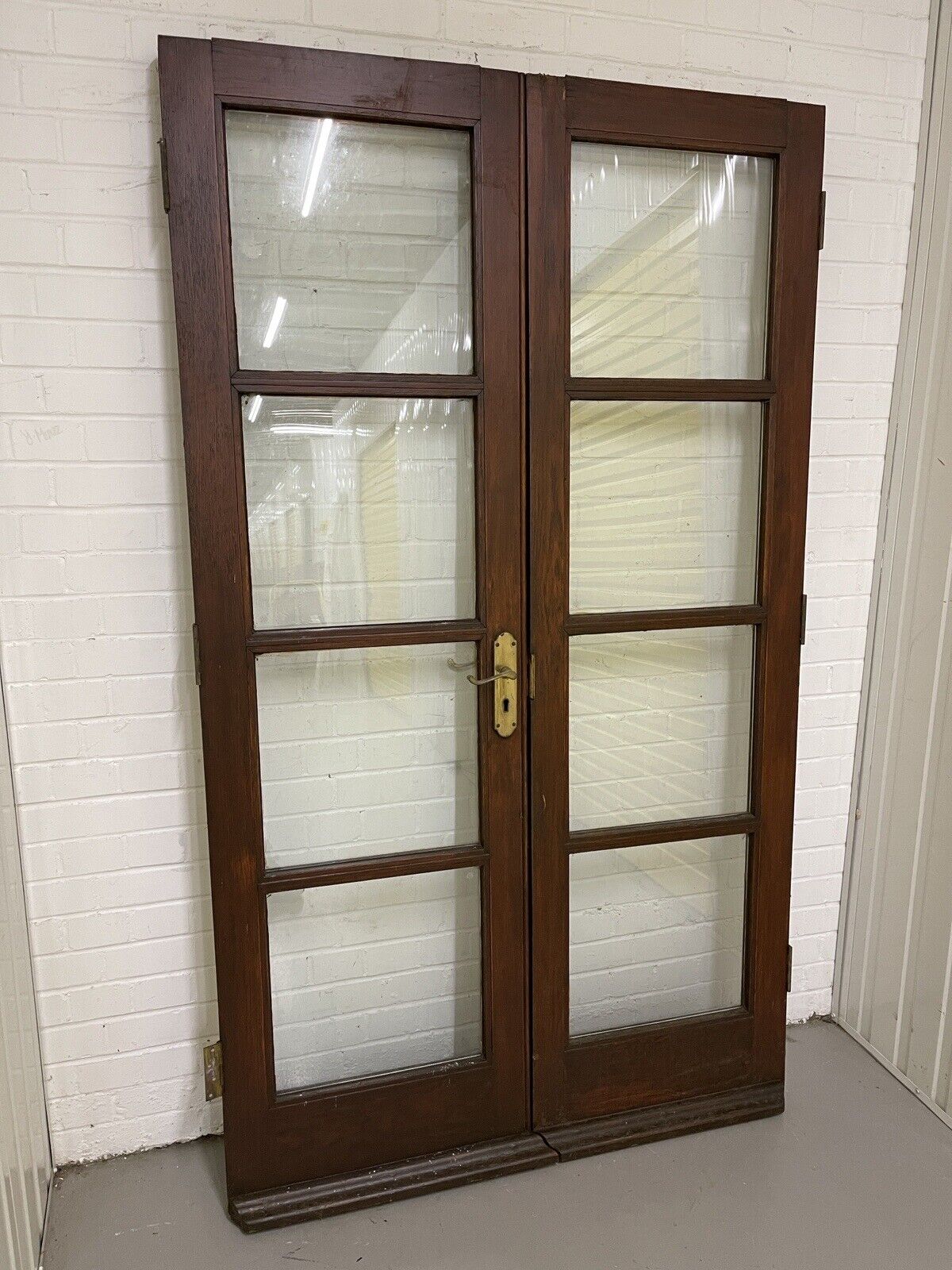 Reclaimed Old French Double Glazed Glass Wooden Double Doors 2025 x 1180mm