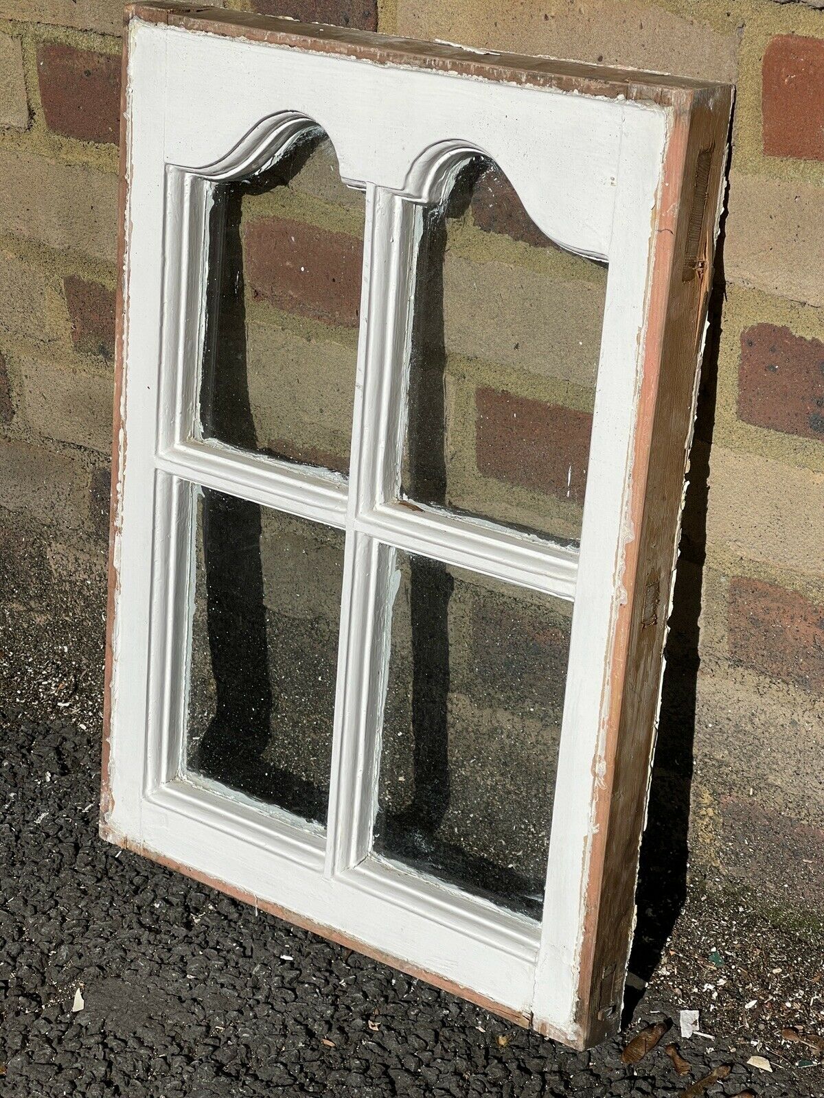 Reclaimed Old Edwardian Arch Sash Wooden Window 555 x 385mm