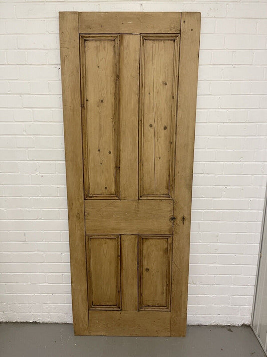 Original Vintage Reclaimed Victorian Pine Internal 4 panel Door 1945 x 750mm