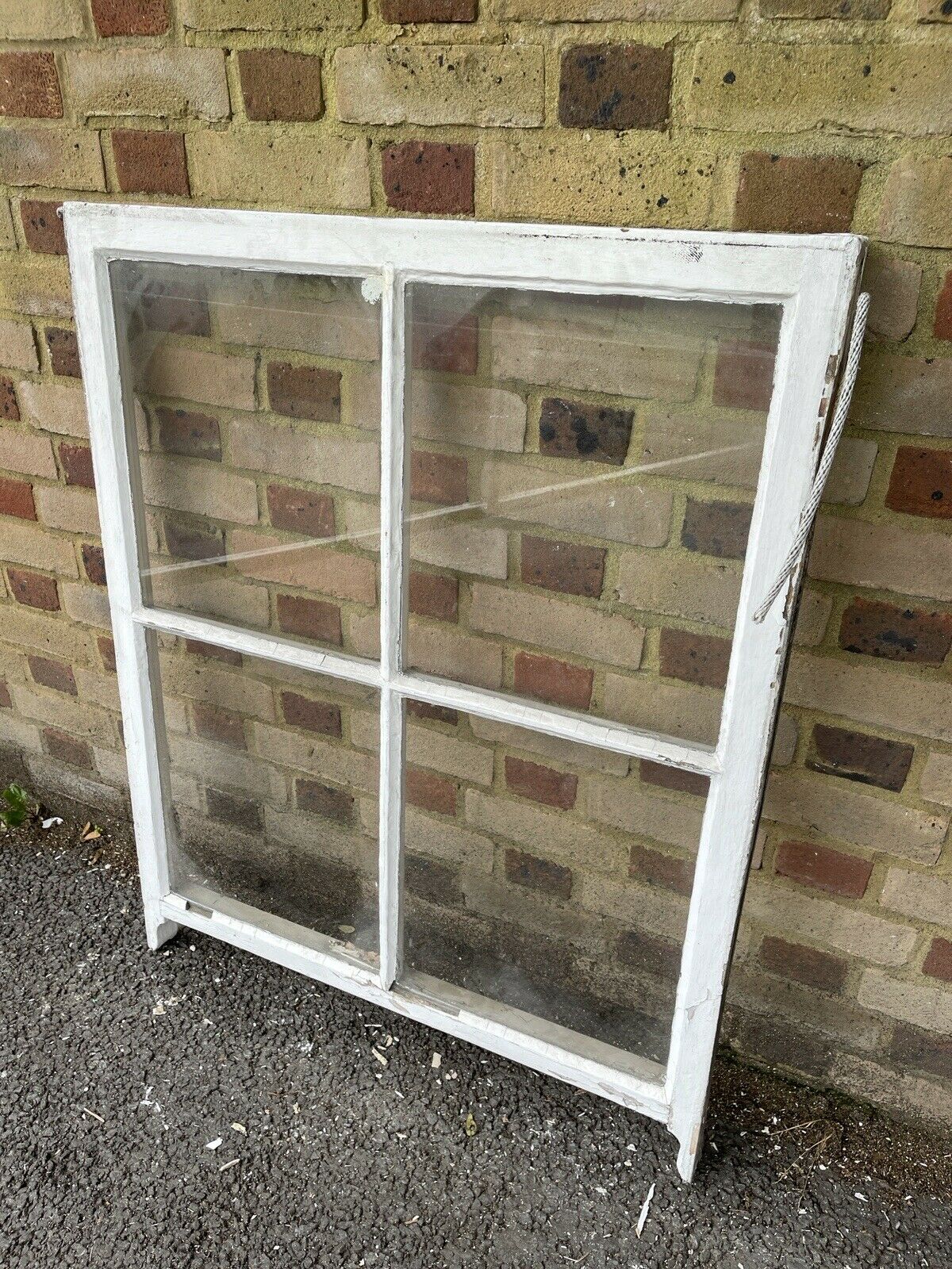 Reclaimed Old Georgian 4 Panel Wooden Window 1070 x 867 mm