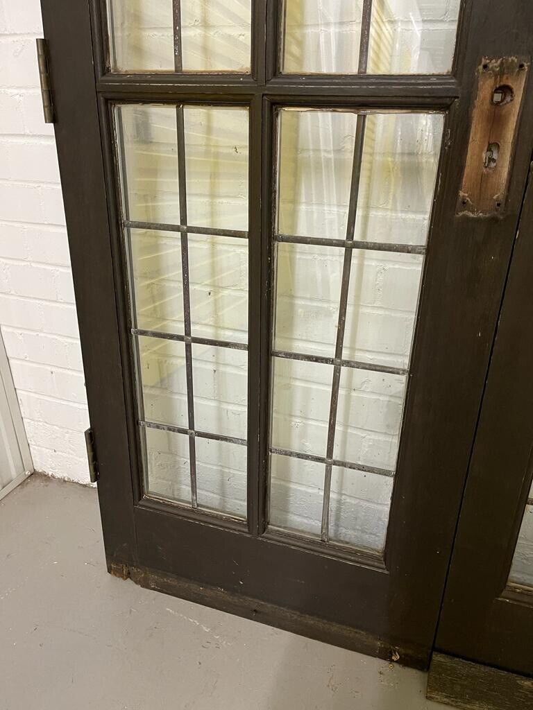 Reclaimed Old French Double Glazed Glass Wooden Double Doors 1835 x 1205mm