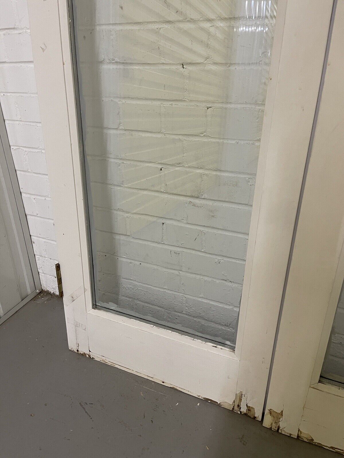 Reclaimed Old French Double Glazed Glass Wooden Double Doors 1965 x 1165mm