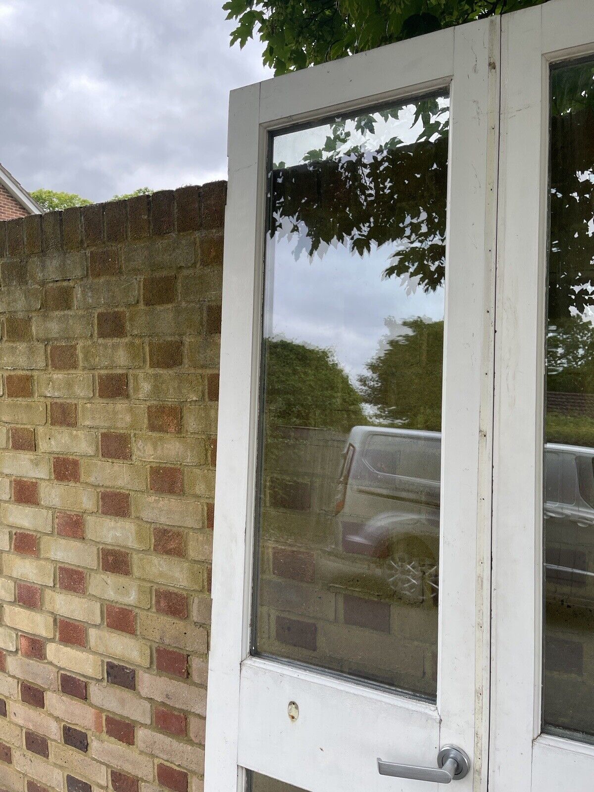 Reclaimed Old French Double Glazed Glass Wooden Double Doors 2190 x 1075mm