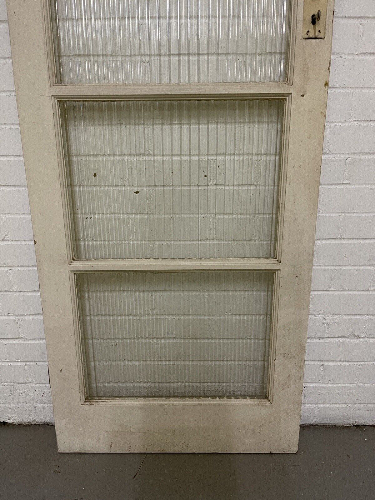 Reclaimed Reeded Glass Internal Or External Door 1905 x 710mm