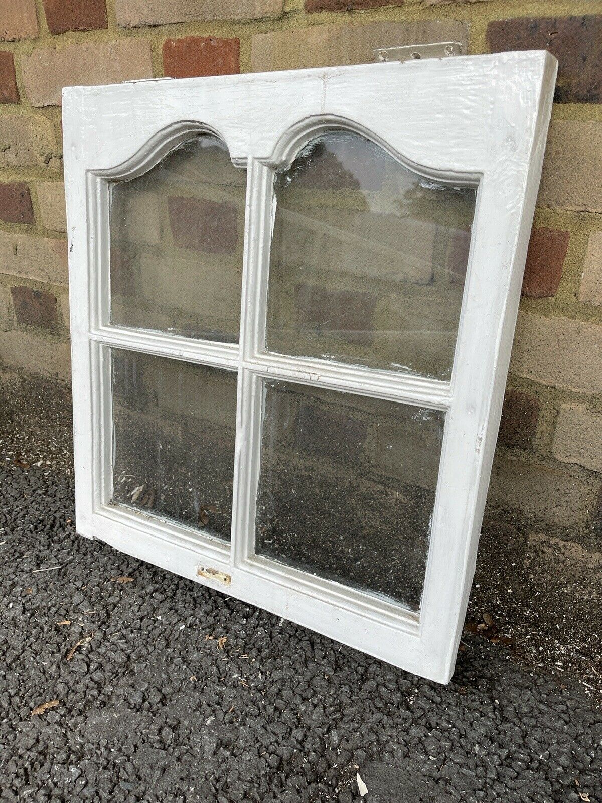 Reclaimed Old Edwardian Arch Sash Wooden Window 550 x 520mm