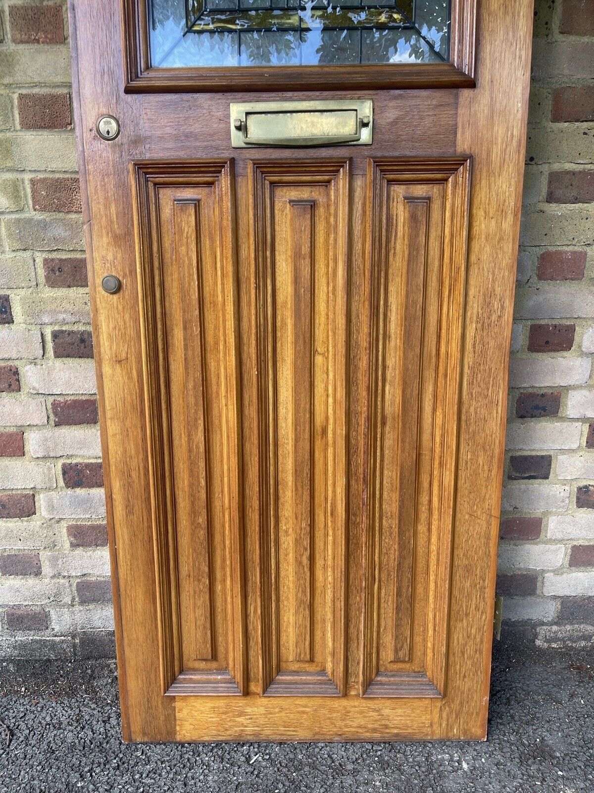 Reclaimed Leaded Stained Glass Wooden Panel Front Door 2028 or 2010 x 810mm