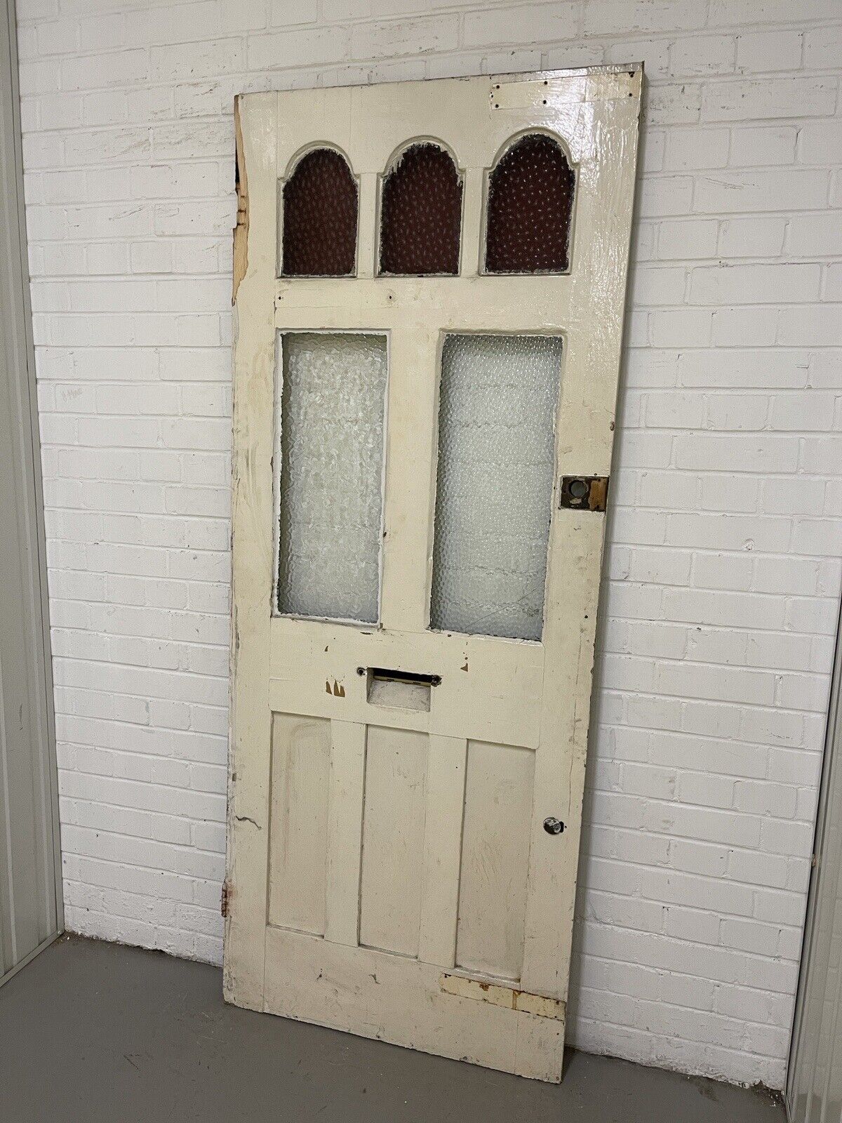 Reclaimed Edwardian Wooden Panel External Front Door 2015 0r 2027 x 810mm