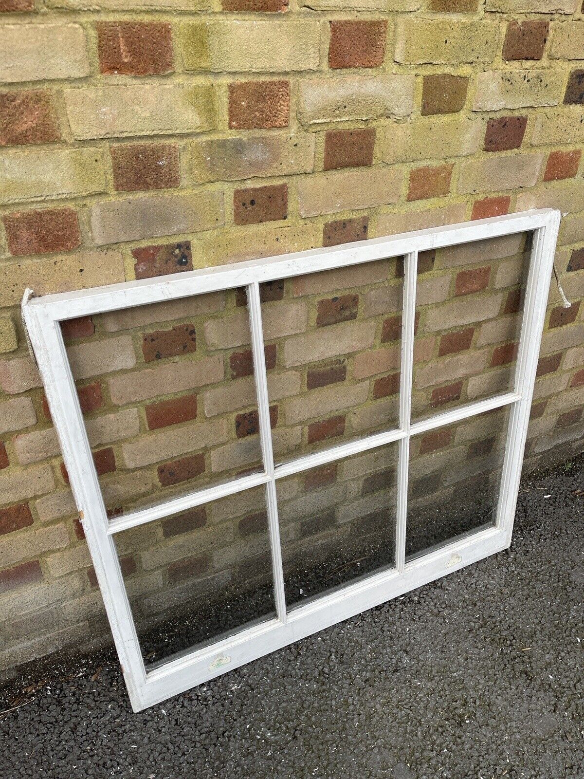 Reclaimed Old Georgian 6 Panel Wooden Window 1080 x 945mm