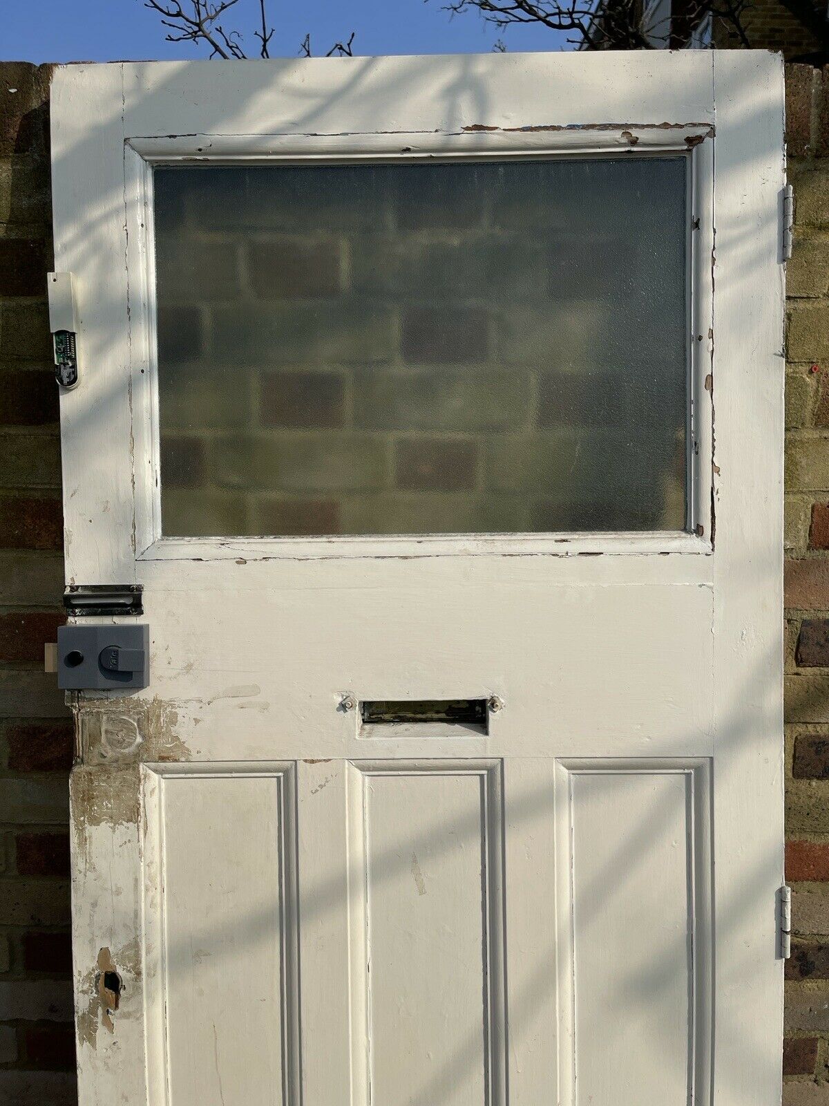 Reclaimed Old Edwardian Victorian Wooden Panel Front Door 2025mm x 805mm