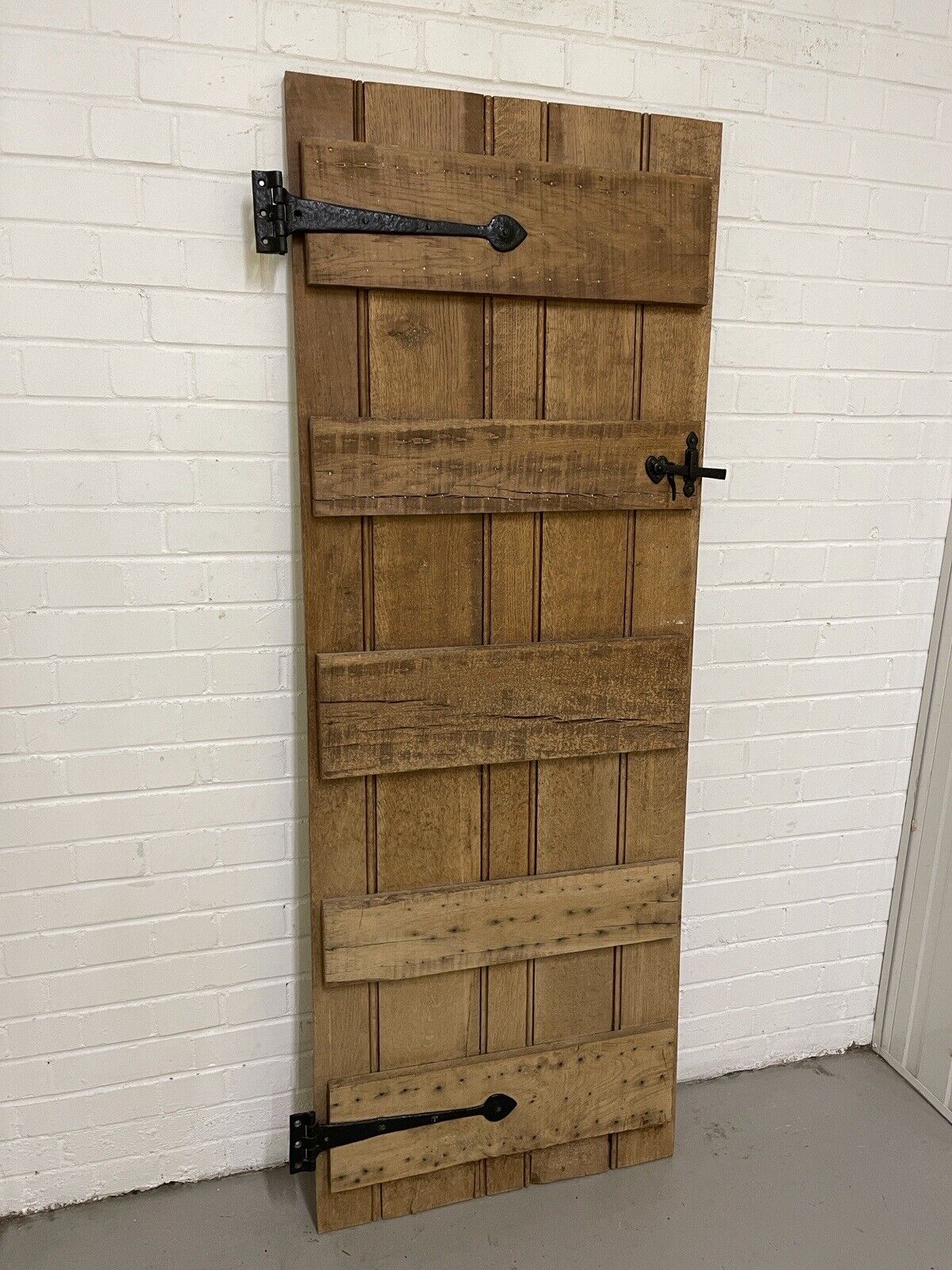 Reclaimed Oak Old Handmade Studded Ledge and Brace door 1830 x 680mm