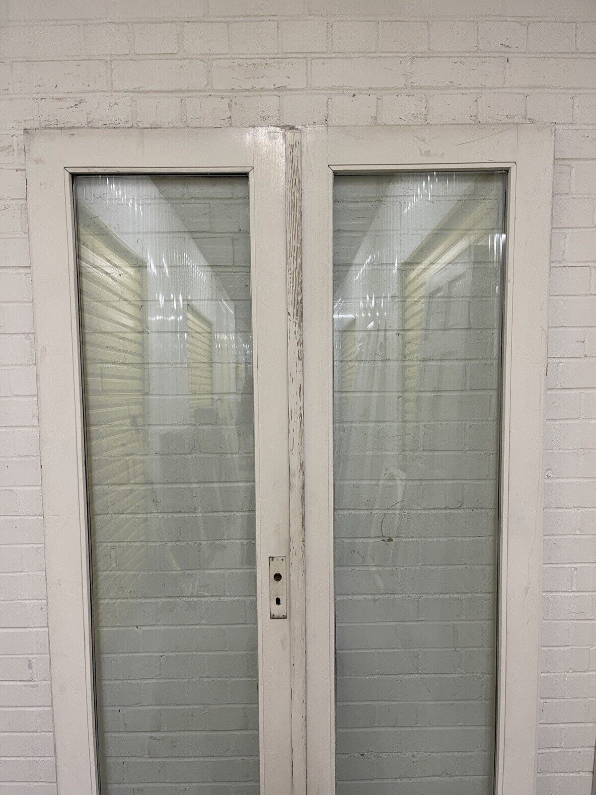 Reclaimed Old French Double Glazed Glass Wooden Double Doors 1995 or 1985 x 1200