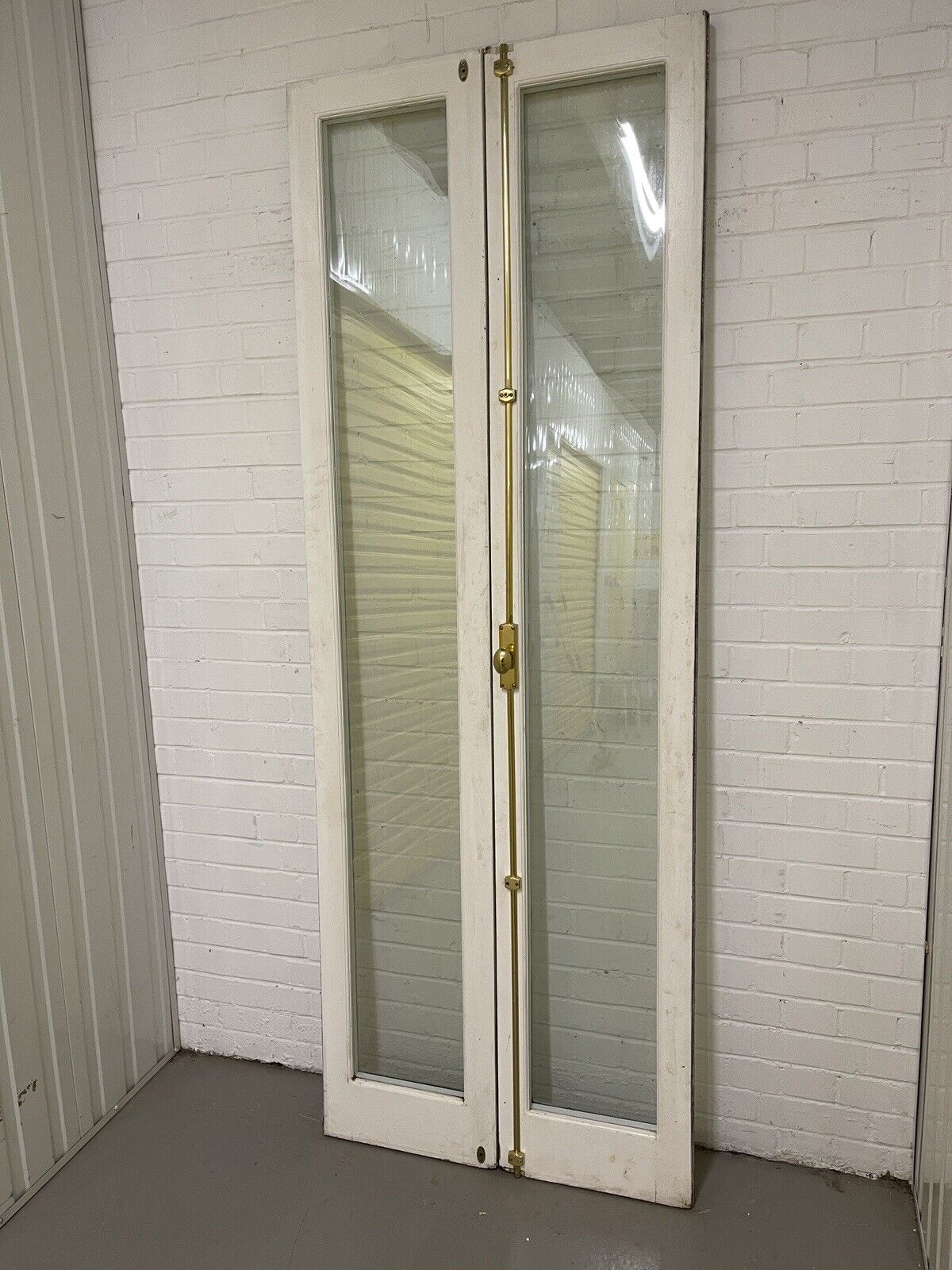 Reclaimed Old French Double Glazed Glass Wooden Double Doors 2295 x 835mm