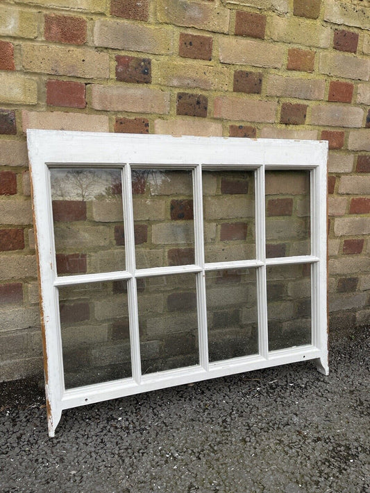 Reclaimed Old Georgian 8 Panel Wooden Window 910 x 795mm