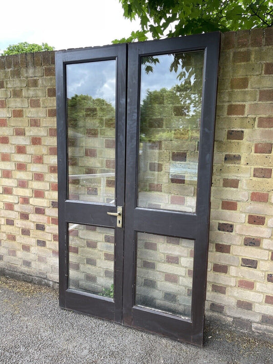 Reclaimed Old French Double Glazed Glass Wooden Double Doors 1160 x 2000mm