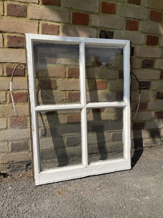 Reclaimed Old Georgian 4 Panel Wooden Window 845 x 640mm