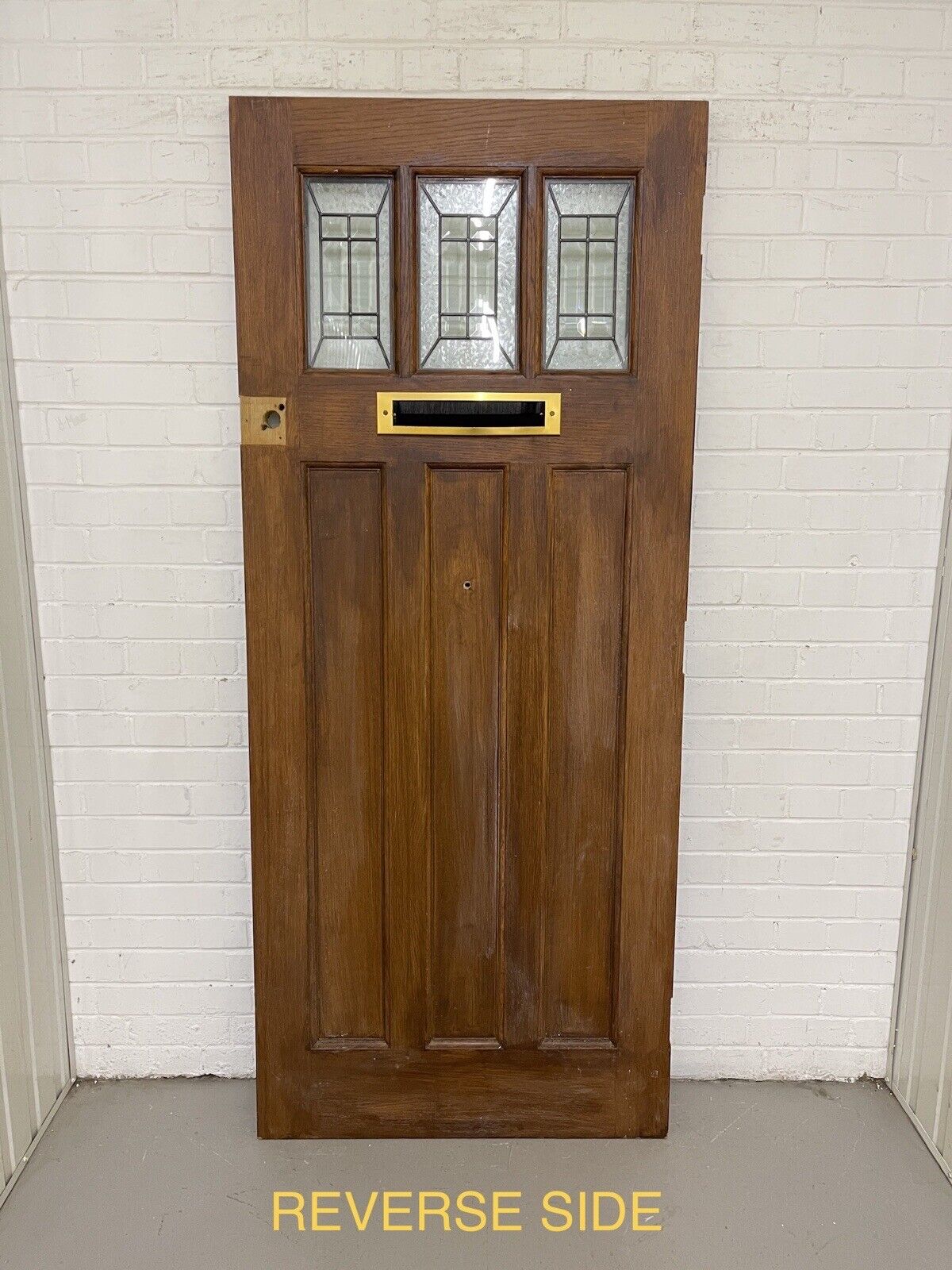 Reclaimed Oak Victorian Edwardian Wooden Panel Front Door 1980 x 840mm