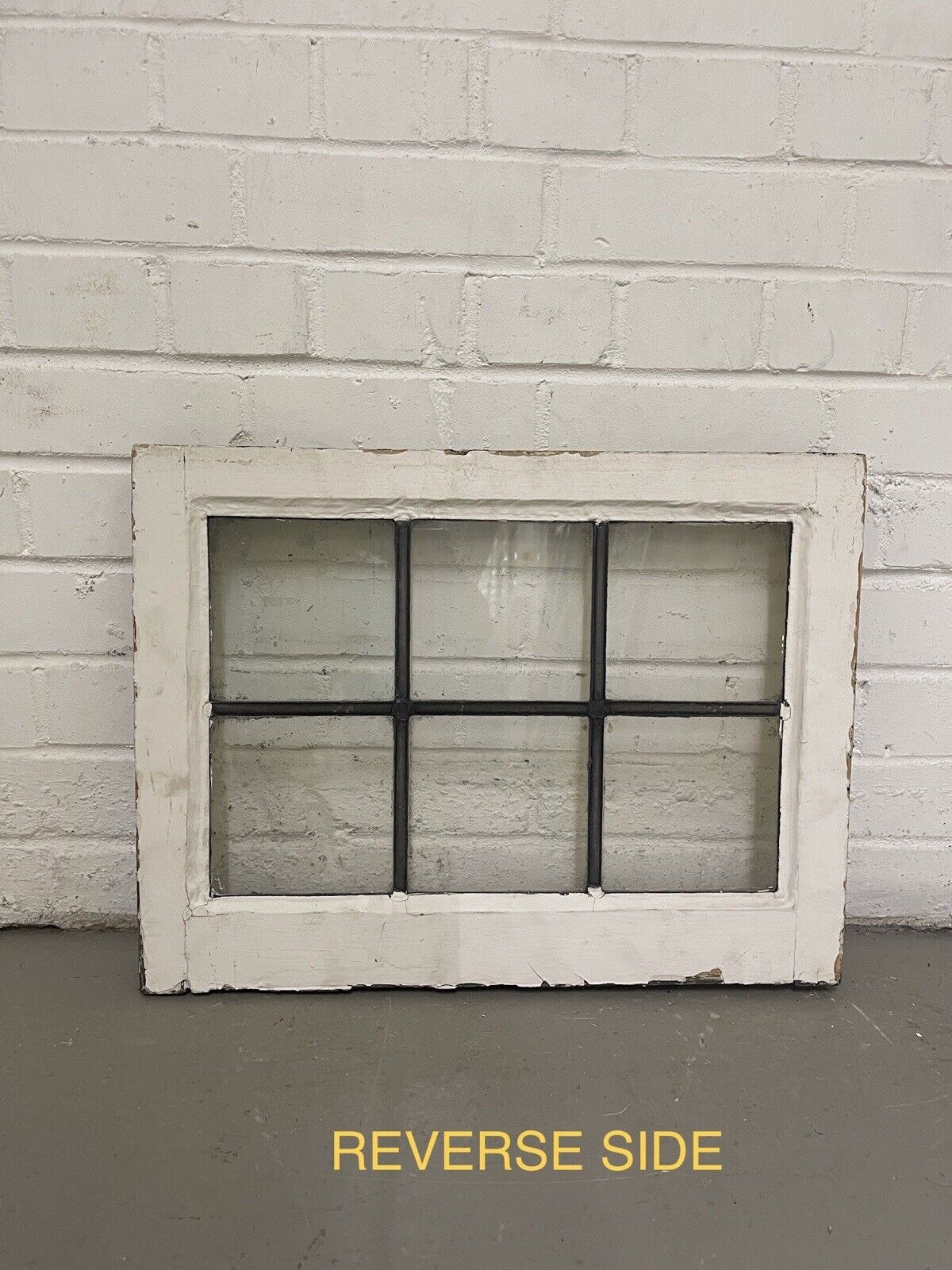 Reclaimed Leaded Light Panel Wooden Windows 405 x 543mm