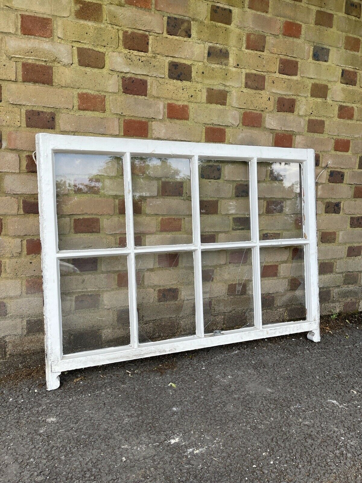 Reclaimed Old Georgian 8 Panel Wooden Window 1210 x 910mm