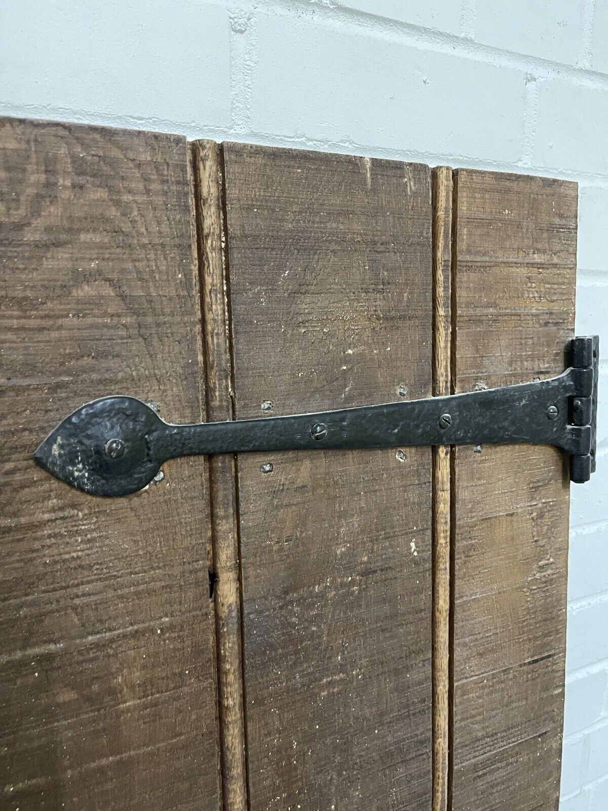 Reclaimed Oak Old Handmade Studded Ledge and Brace door 1300 x 550mm