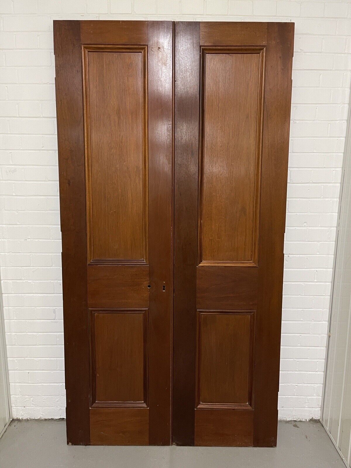 Reclaimed Large French Mahogany  Wooden Double Doors Provenance Knightsbridge