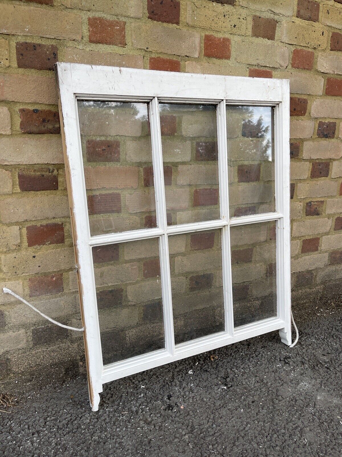 Reclaimed Old Georgian 6 Panel Wooden Window 745 x 940mm